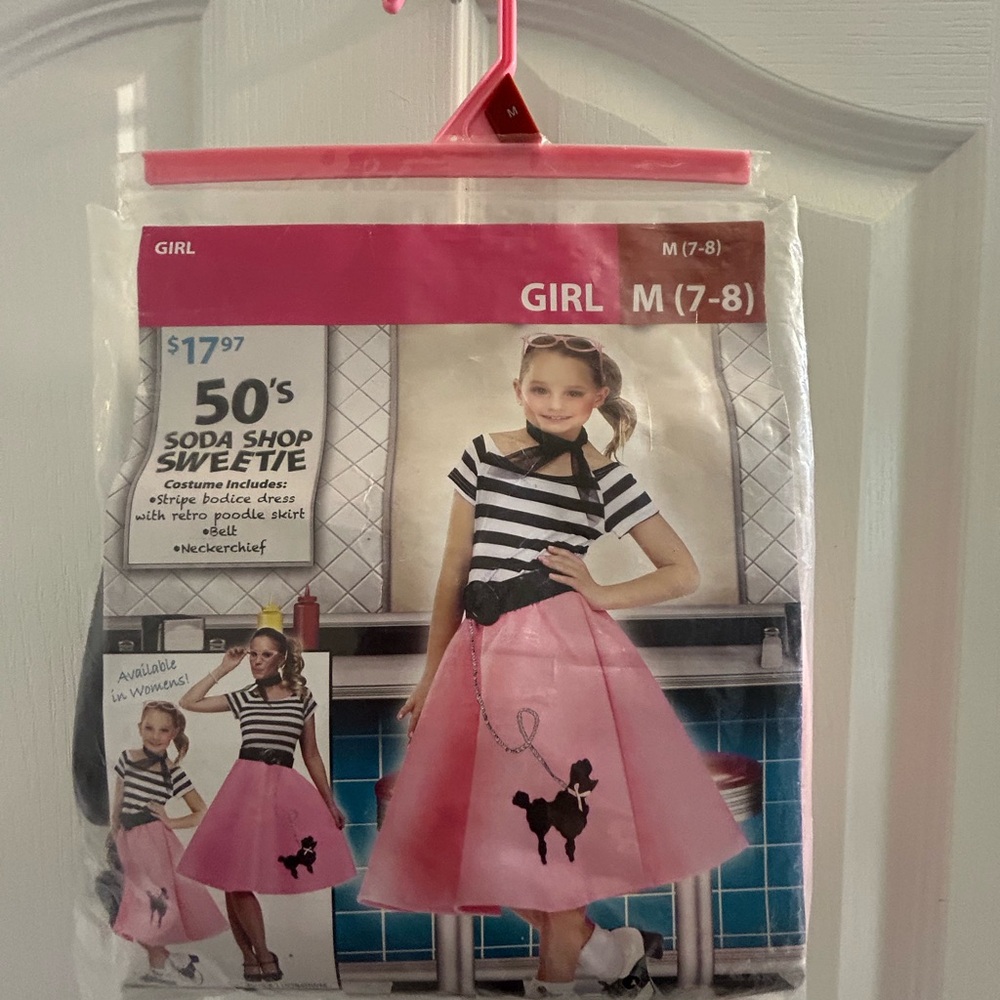 50's Soda Shop Sweetie Costume - Pink and Black
